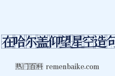 在哈尔盖仰望星空造句是什么意思的图片